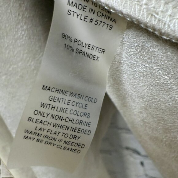 Soft Surroundings Faux Suede Jacket Plus Size 2X Stretch Beige Draped NWT - Picture 8 of 8